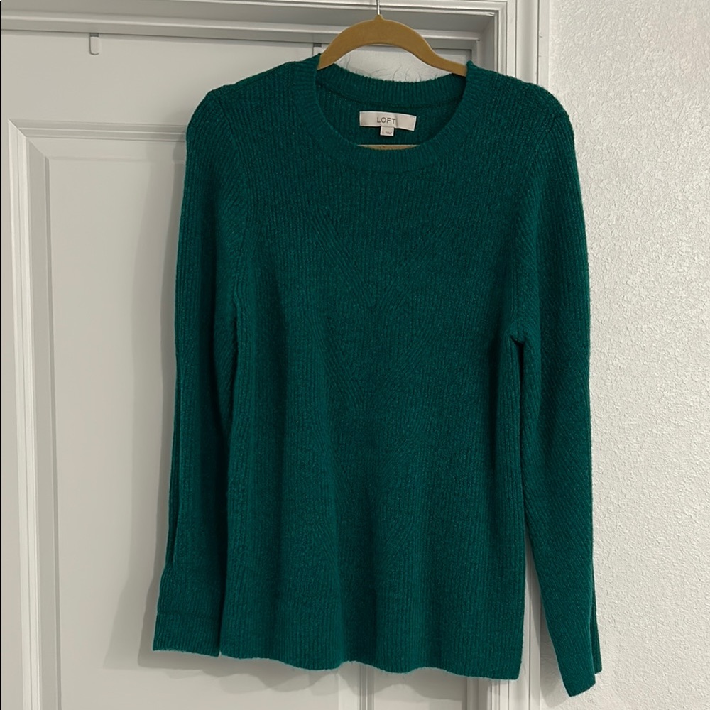 LOFT Teal Knit Pullover